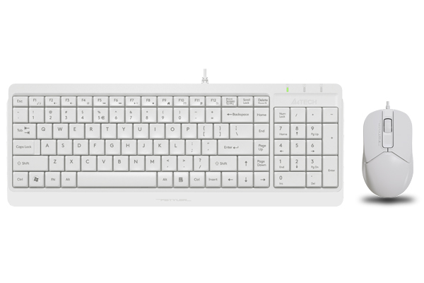 

Клавиатура и мышь A4Tech Fstyler F1512 клав: белая, мышь: белая, USB (1454168), Fstyler F1512