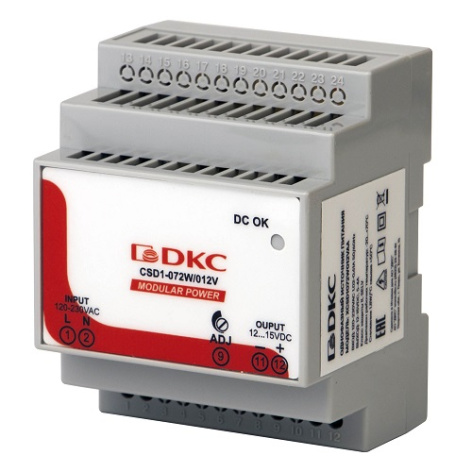 Изображение товара Однофазный импульсный источник питания DKC XCSD1072W012VAA