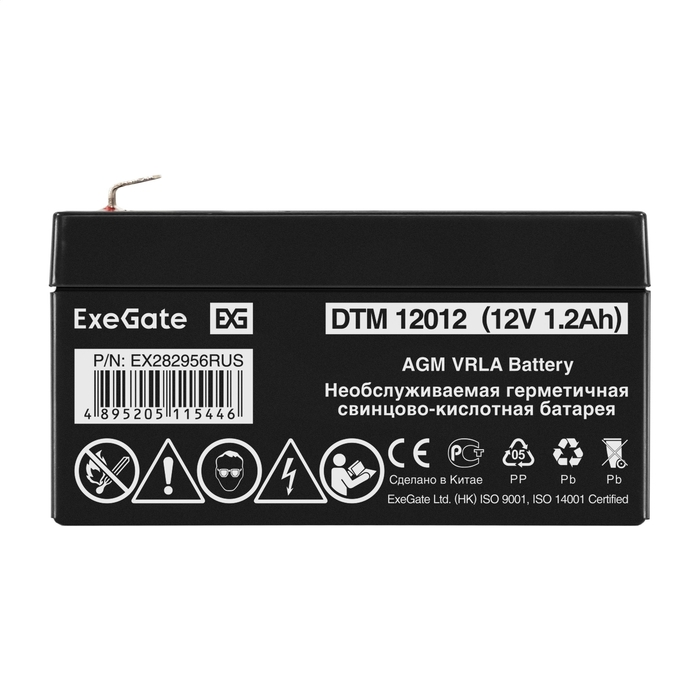 

Батарея Exegate DTM 12012 EX282956RUS (12V 1.2Ah, клеммы F1), DTM 12012