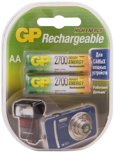 Изображение товара Аккумулятор GP 270AAHC NiMH AA 2700 мАч перезаряжаемый