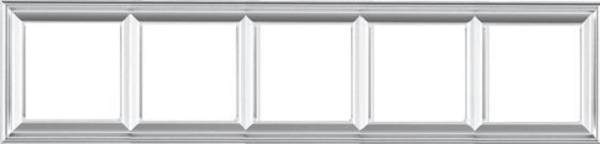 Изображение товара Рамка Jung EPD485AL для электропанелей 5 постов серия EcoProfi Deco