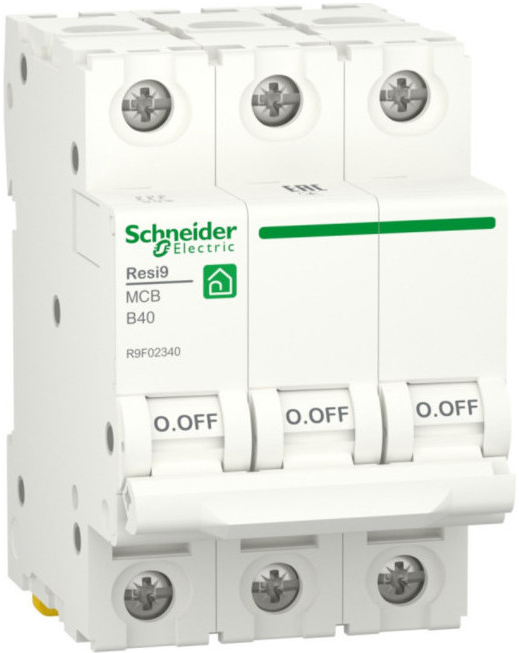 

Автоматический выключатель Schneider Electric RESI9 R9F02340 (B) 40А 3P 6000A, RESI9