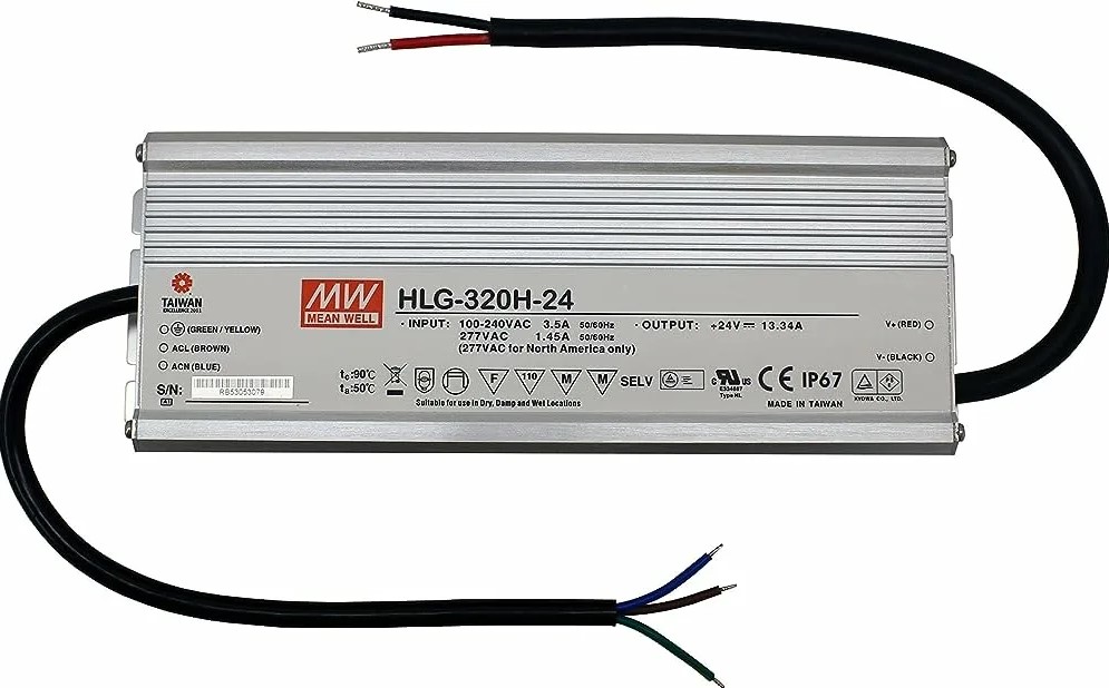 

Драйвер светодиодный Mean Well HLG-320H-24, HLG-320H-24