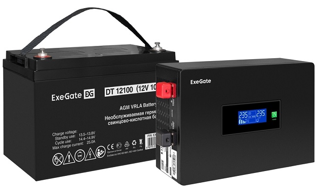 

Комплект Exegate IdealSine SR-1000.LCD.2SH EX297418RUS ИБП EX295993RUS + батарея 100Aч EX282985RUS 1шт (инвертор, синус, для котла, PF=1, настенный) 1, IdealSine SR-1000.LCD.2SH