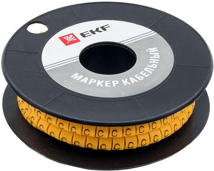 

Маркер на кабель EKF plc-KM-6-C 6,0 мм2 "C" (350 шт.) (ЕС-3), plc-KM-6-C