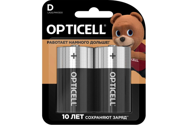 Изображение товара Батарейка OPTICELL 5051005 D щелочная 1.5 В 2 шт