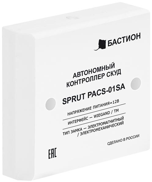 

Контроллер Бастион PACS-01SA СКУД универсальный двухпротокольный, автономный, Touch Memory, Wiegand (4,6,26,34), память на 1000 ключей, 12 В (DC), PACS-01SA