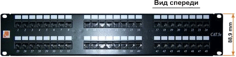 

Патч-панель 19, 48xRJ45, UTP, Кат. 5е Lanmaster LAN-PP48UTP5E 2U, LAN-PP48UTP5E