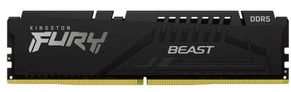 

Модуль памяти DDR5 16GB Kingston FURY KF556C36BBE-16 Beast black PC5-44800 5600MHz CL36 1RX8 1.25V 16Gbit retail, KF556C36BBE-16