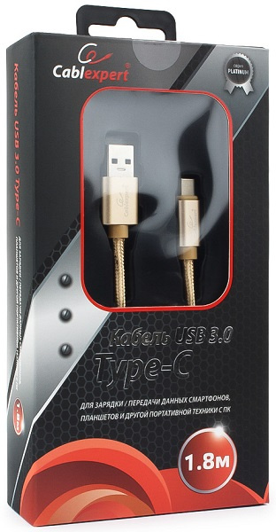 фото Кабель интерфейсный USB 3.0 Cablexpert CC-P-USBC03Gd-1.8M в Уфе