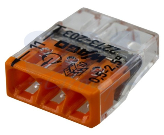 Изображение товара Электромонтажные клеммы WAGO 07-5132-20 3 контакта для проводов до 2,5 мм²