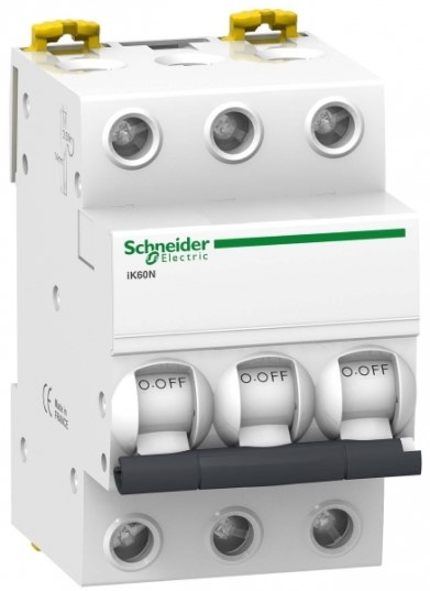 Изображение товара Автоматический выключатель Schneider Electric A9K24310 Acti9 3P 10A C 400V