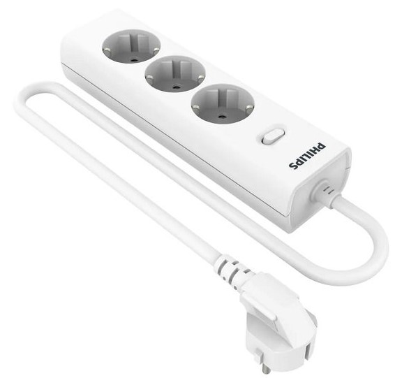 

Сетевой фильтр Philips CHP2135WB/51 3 Розетки, кабель - 3M белый, CHP2135WB/51