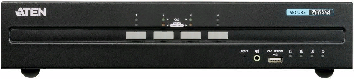 

Переключатель Aten CS1144H-AT-G 4-портовый, USB, HDMI, защищенный KVM-переключатель с поддержкой Dual Display (совместим с PSS PP v3.0), CS1144H-AT-G