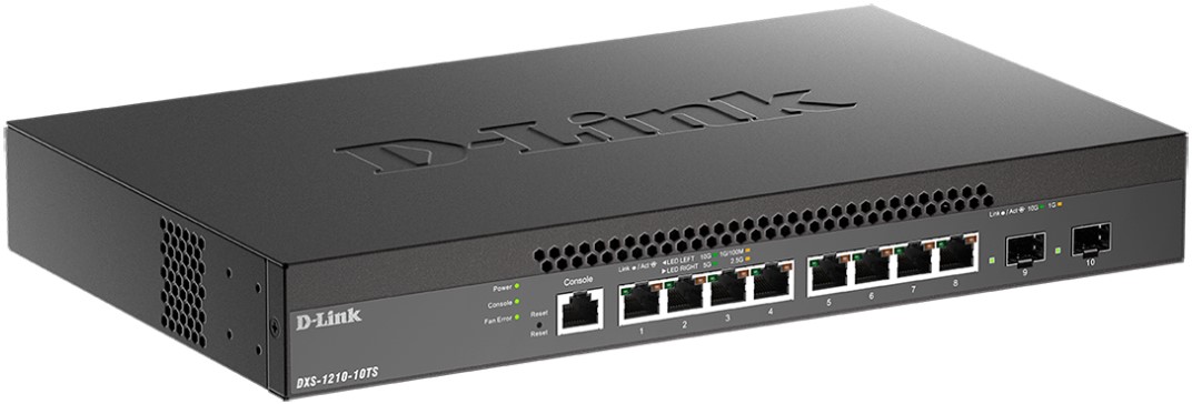 

Коммутатор D-link DXS-1210-1 8x10GBase-T, 2x10GBase-X SFP+, Smart L2+, DXS-1210-1