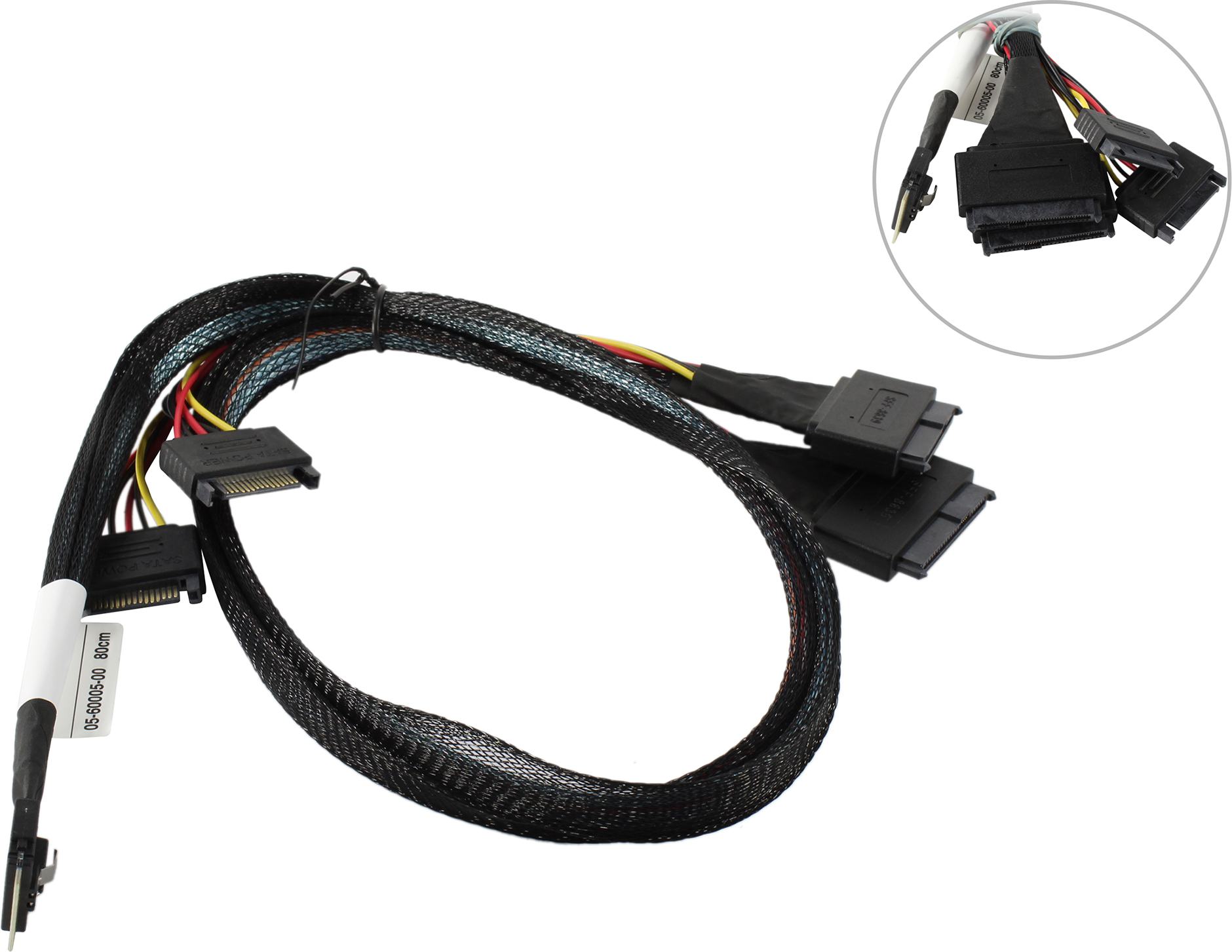 

Кабель Amphenol CBL-8654-2-8639-10 Cable, x8 SFF-8654 to 2xU.2 SFF-8639, 0,8M (05-60005-00), CBL-8654-2-8639-10