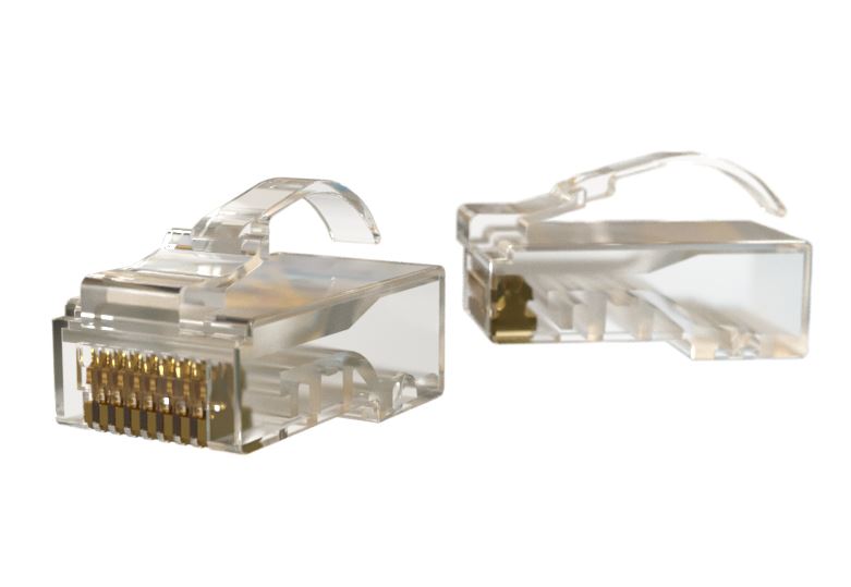

Коннектор Hyperline PLEZ-8P8C-UA-C5-100 разъем легкой оконцовки RJ-45 (8P8C) под витую пару, язычок Arch, категория 5e (50 µ"/ 50 микродюймов), универ, PLEZ-8P8C-UA-C5-100