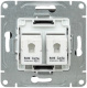 фото Розетка компьютерная двойная EKF UP1-SOM-2RJ45-5