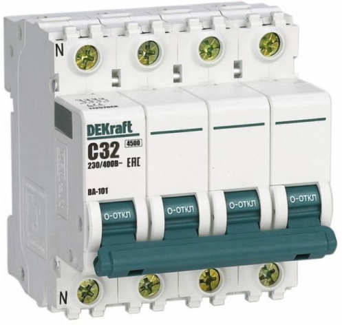 Изображение товара Автоматический выключатель DEKraft 11257DEK 32 А IP20 для защиты электросетей