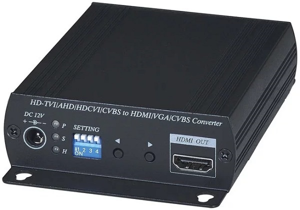 

Распределитель SC&T AD001HD4 преобразователь AHD/HDCVI/HDTVI в HDMI/VGA/CVBS. Разрешение входного сигнала AHD/HDCVI/HDTVI, а так же выходных сигналов, AD001HD4