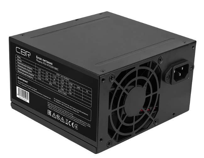 

Блок питания ATX CBR PSU-ATX500-08EC 500W, PSU-ATX500-08EC