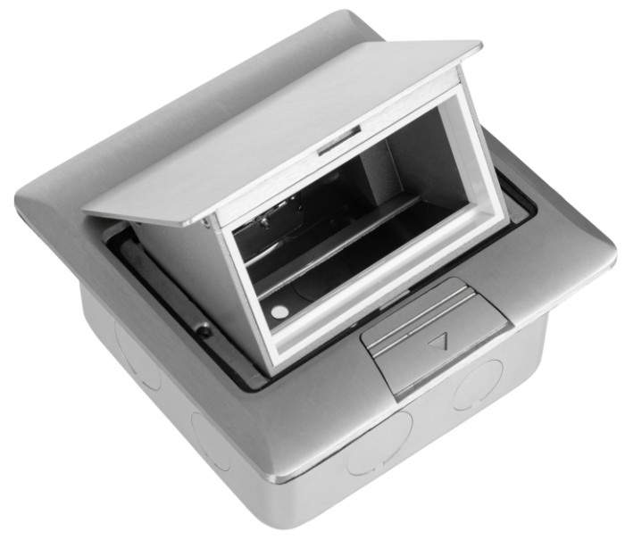 

Лючок напольный Datarex DR-PRO-013822 4 модуля, выдвижной, алюминий, в бетон, серебрянный, DR-PRO-013822