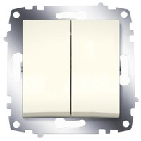 

Выключатель ABB 619-010300-202 Cosmo двухклавишный, 10А, 250В, IP20 (кремовый), 619-010300-202