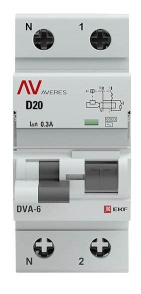 фото Автомат дифференциальный EKF rcbo6-1pn-20D-300-ac-av в Красноярске