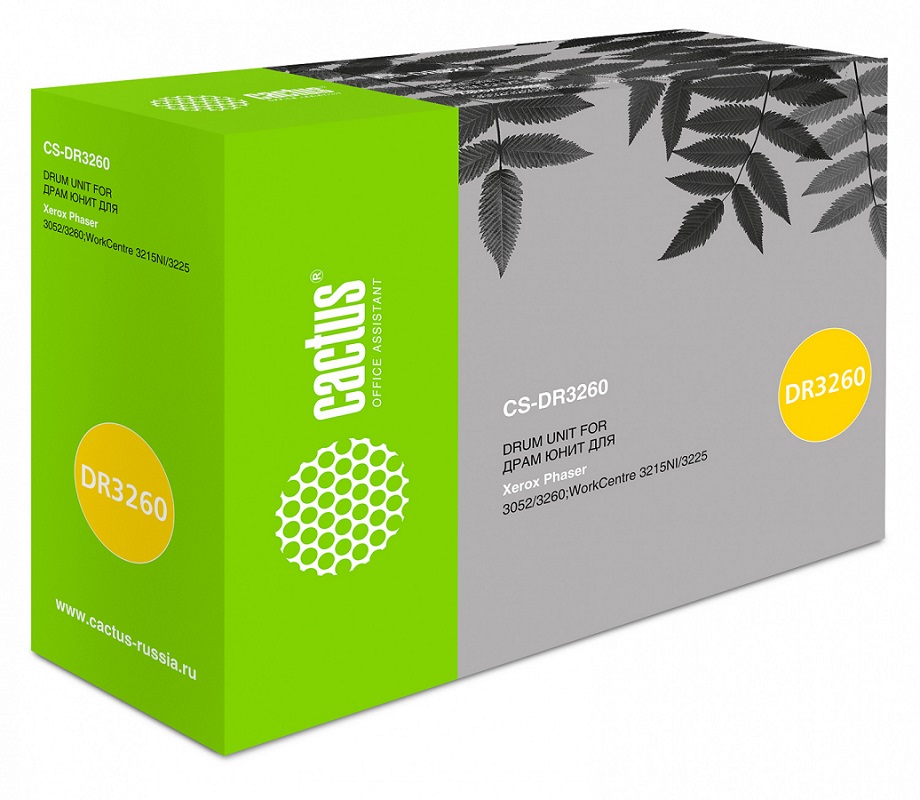 

Картридж Cactus CS-DR3260 черный (10000стр.) для Xerox PH 3052/3260 WC 3215/3225, CS-DR3260