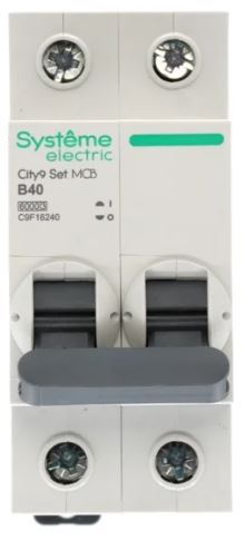 

Автоматический выключатель Systeme Electric C9F16240 City9 Set B 40А 2P 6kA 230В, C9F16240