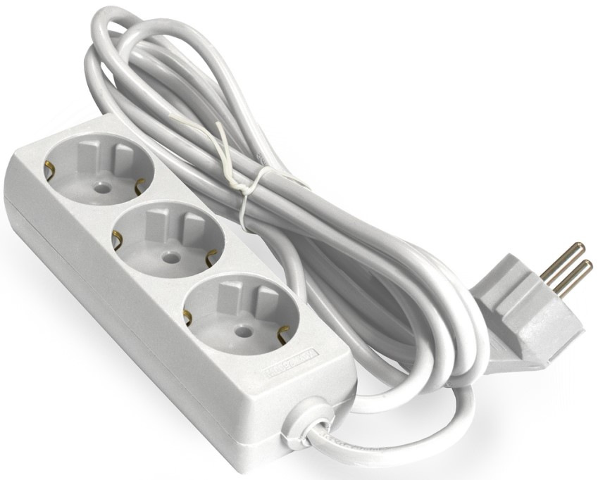 

Удлинитель Exegate ECE-3-5W EX285809RUS 3 евророзетки с заземлением, 5м, белый, ECE-3-5W