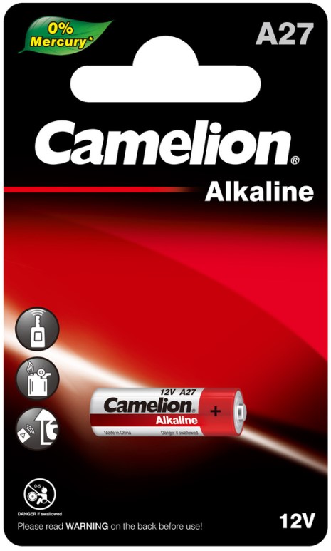 

Батарейка Camelion A27-BP1(0%Hg) Mercury Free LR27A/A27, 12 В, 80 мА.ч, 1 шт в упаковке, A27-BP1(0%Hg)