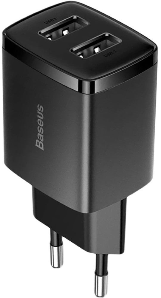

Зарядное устройство сетевое Baseus CCXJ010201 10.5 Вт 2xUSB Compact Charger 2U 10.5W черный, CCXJ010201