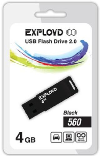 

Накопитель USB 2.0 4GB Exployd 560 чёрный, 560