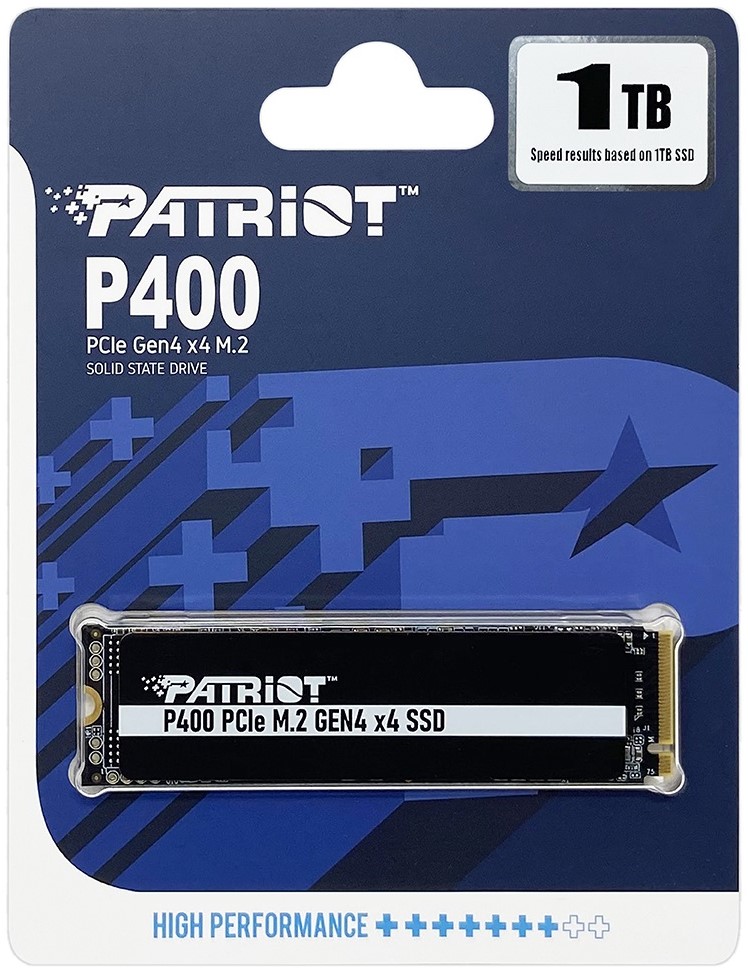 

Накопитель SSD M.2 2280 Patriot Memory P400P1TBM28H P400 1TB PCIe Gen4 x 4 NVMe 1.3 5000/4800MB/s IOPS 620K/550K heatshield, P400P1TBM28H