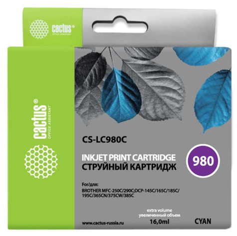 фото Картридж  Cactus CS-LC980C в Перми