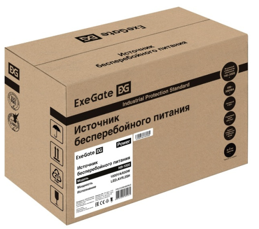 фото Источник бесперебойного питания  Exegate Power NB-1000.LED.AVR.2SH (УЦЕНЕННЫЙ) в Санкт-Петербургe