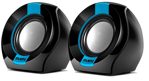 

Компьютерная акустика 2.0 Sven 150 SV-013509 5 Вт, 100-20000 Гц, USB, Black-Blue, 150