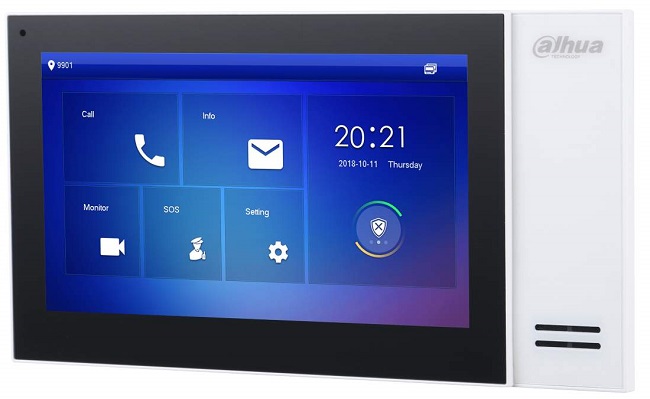 

Видеодомофон Dahua DH-VTH2421FW-P 7", белый, 1024x600, сенсорный, тревожные входы/выходы 6/1, LAN, встроенная карта памяти до 8Гб, DC 12В/PoE(802.3af), DH-VTH2421FW-P