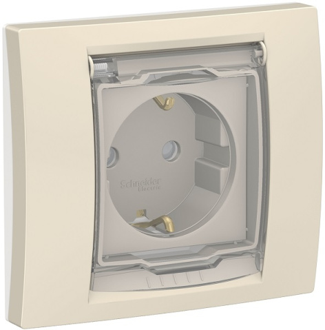 Изображение товара Розетка Schneider Electric серия Unica New с защитой IP44 и заземлением