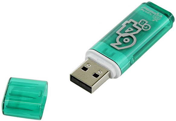 

Накопитель USB 2.0 64GB SmartBuy SB64GBGS-G Glossy зеленый, SB64GBGS-G