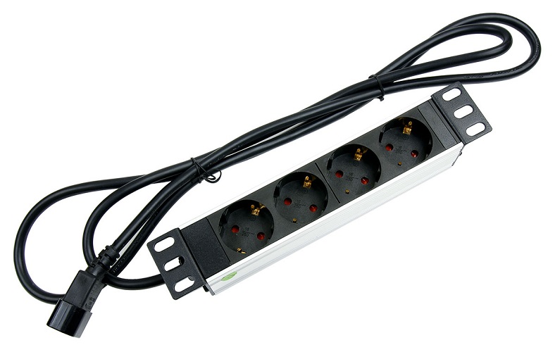 

Блок розеток Cabeus PDU-4P-2IEC для 10" шкафов, горизонтальный, 4 розетки, 10 A, без выключателя, алюминиевый корпус, шнур 2 м, вилка IEC 320 C14, PDU-4P-2IEC