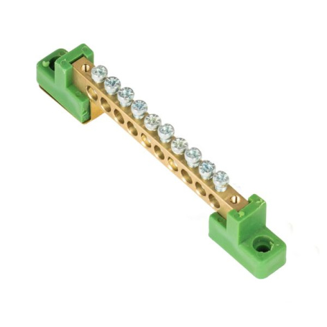 Изображение товара Шина для присоединения нулевых проводников и заземления EKF sn0-63-10-2-pe