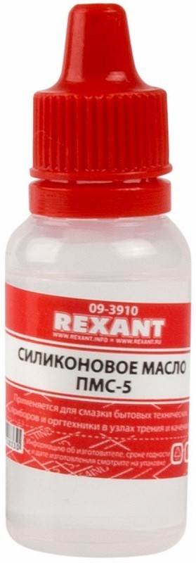 

Масло Rexant 09-3910 силиконовое, ПМС-5, 15 мл, носик, (Полиметилсилоксан), 09-3910