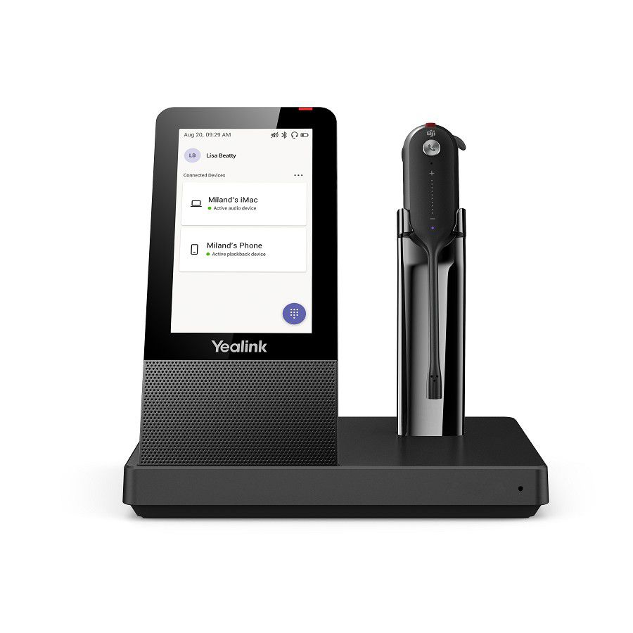 

Гарнитура Yealink WH67 Teams HD звук, 120м DECT, шумоподав, дисплей 4'', USB-хаб, Bluetooth, WH67 Teams