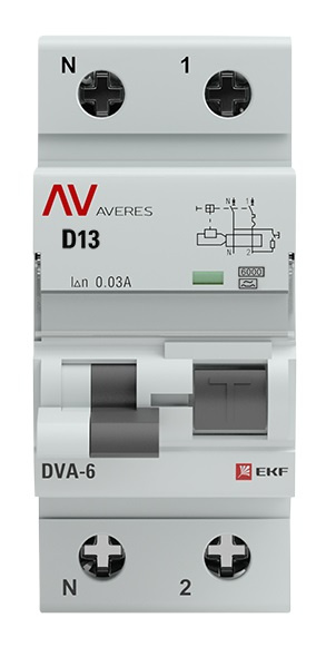 фото Автомат дифференциальный EKF rcbo6-1pn-13D-30-a-av в Перми