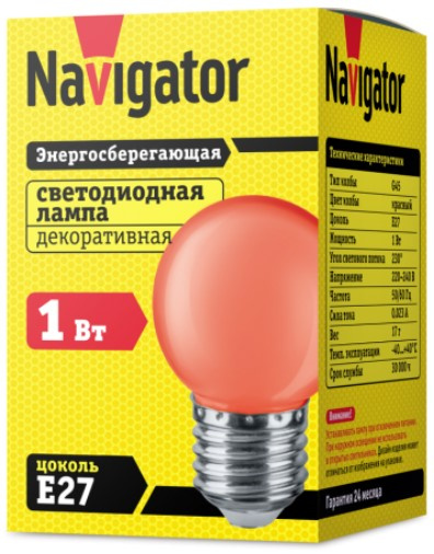 фото Лампа светодиодная Navigator NLL-G45-1-230-R-E27 в Екатеринбурге