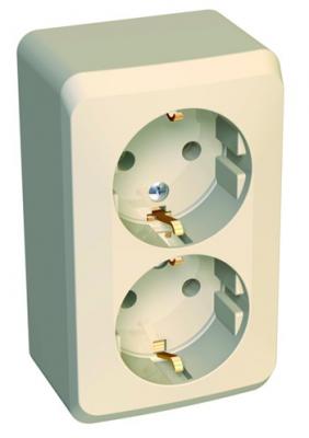 

Розетка Schneider Electric PA16-007K Этюд 2-ая, с заземлением, без шторок, наружная,16 А, 250 В, 3680 Вт, IP20, в сборе (кремовая), PA16-007K