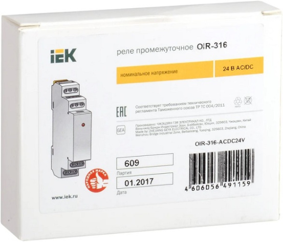 фото Реле промежуточное IEK OIR-316-ACDC24V в Ростове-на-Дону