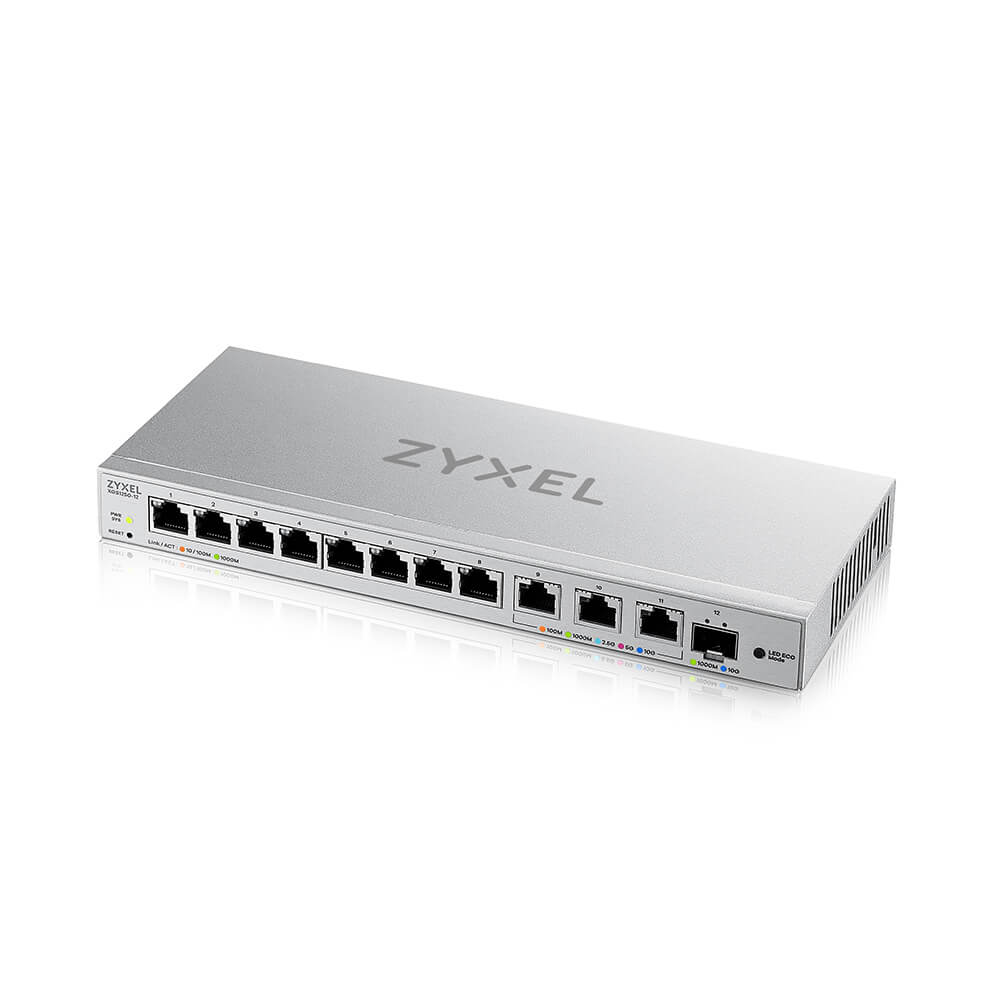 

Коммутатор ZYXEL XGS1250-12-ZZ0102F Smart L2 , 8xGE, 3x1/2,5/5/10G, 1xSFP+, кнопка LED ECO Mode, настольный, XGS1250-12-ZZ0102F